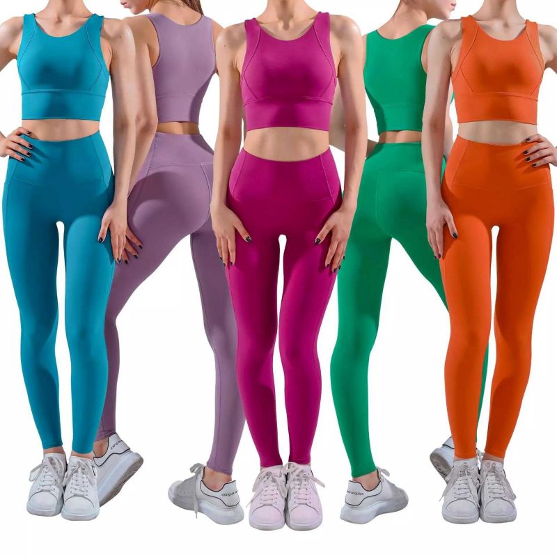 High Elastic Sleeveless Workout Sets For Women