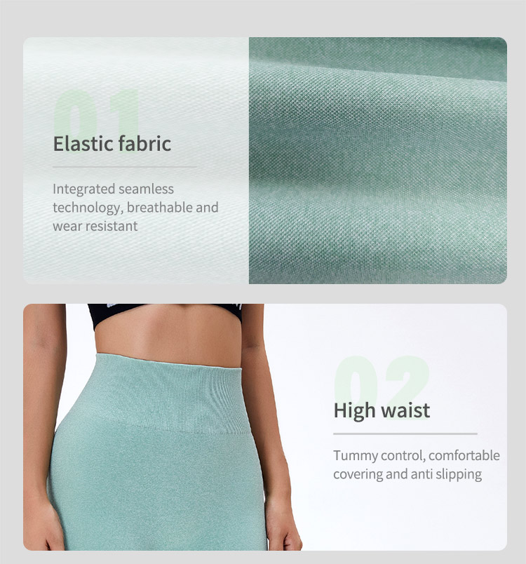 High Waisted Seamless Bum Enhancing Gym Leggings