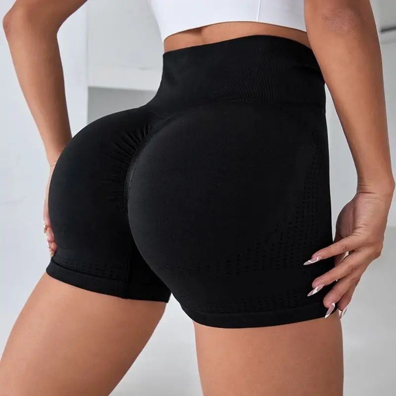 High Elastic Seamless High Waist Sports Shorts